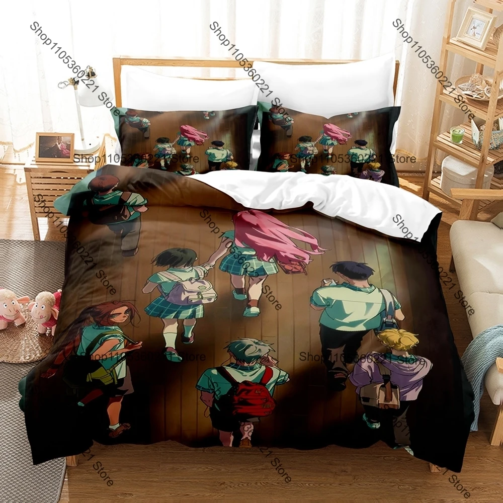 3Pcs Alien Stage Zombie Stage Sua Duvet Cover Set 1 Duvet Cover 2 Pillowcases 3D Anime Home Bedroom Bedding Decor No Comforter