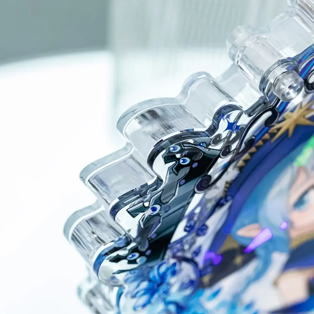 

Защитная пленка для бейджа, держатель для бейджа в стиле аниме, креативные прозрачные булавки, основа для дисплея, прозрачная с цепочкой, акриловый значок с цветком