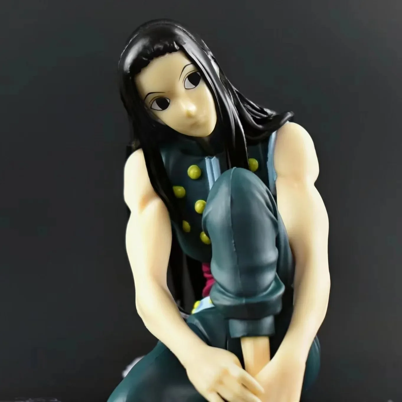 15CM 애니메이션 HUNTER×HUNTER Illumi Zoldyck 인스턴트 누들 프레스 앉아 모델 장난감 선물 컬렉션 액션 피규어 PVC 박스형