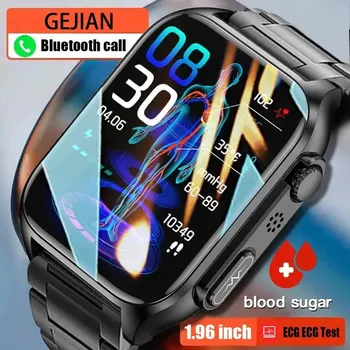 GEJIAN new blood sugar monitor health smart watch men ECG + PPG blood pressure measurement IP67 waterproof sports men smart watch