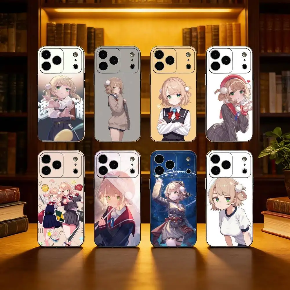 

Ui S-Shigure Cute Phone Case For iPhone 17,16,15,14,13,12,11 Plus,Pro Max, Black Silicone Cover