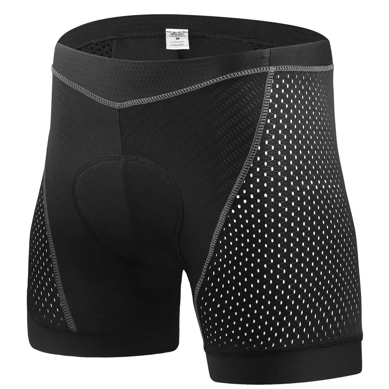 X-TIGER Bicycle Underwear Men\'s Padded Bike Shorts Cycling Underwear 5D Padding MTB Liner Shorts with Anti-Slip Leg Grips