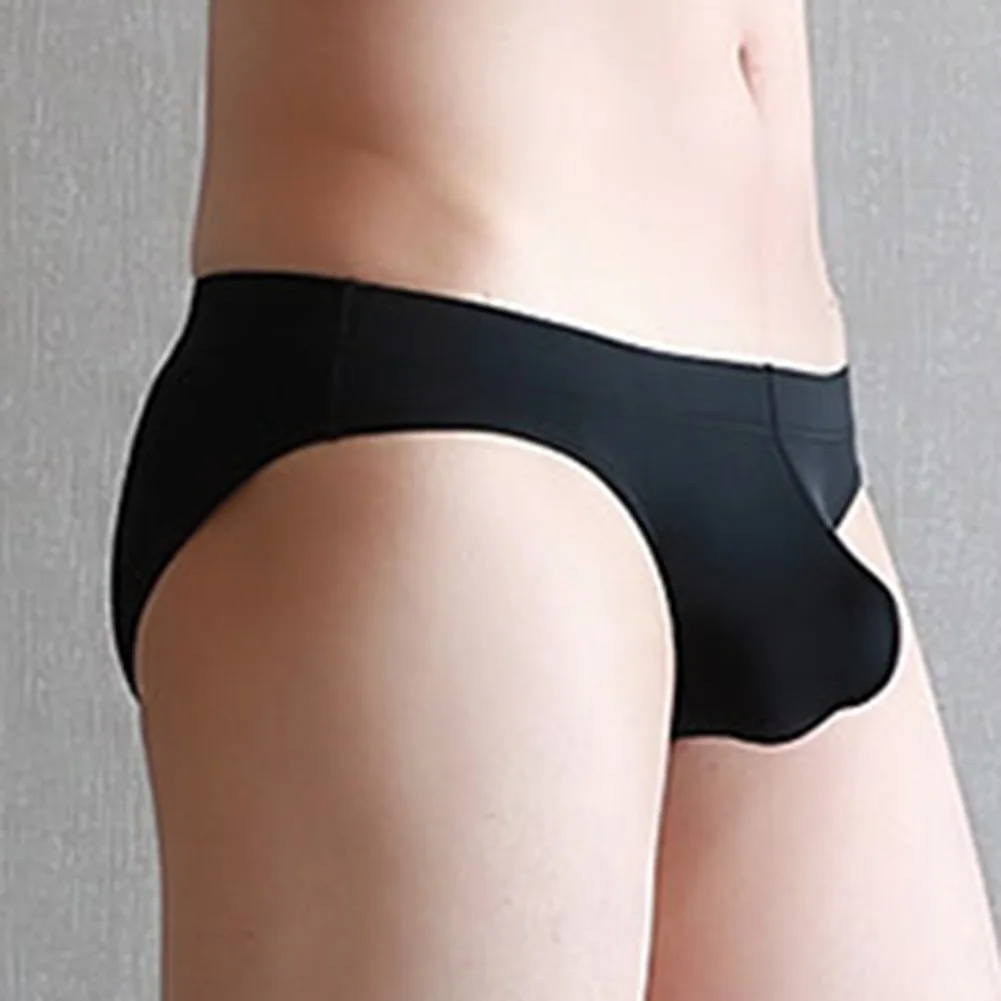 

Men's Panties Ice Silk Briefs Seamless Underwear Man Quick Dry Lingerie Gay Sissy Pouch Trunks Breathable Underpants Knickers