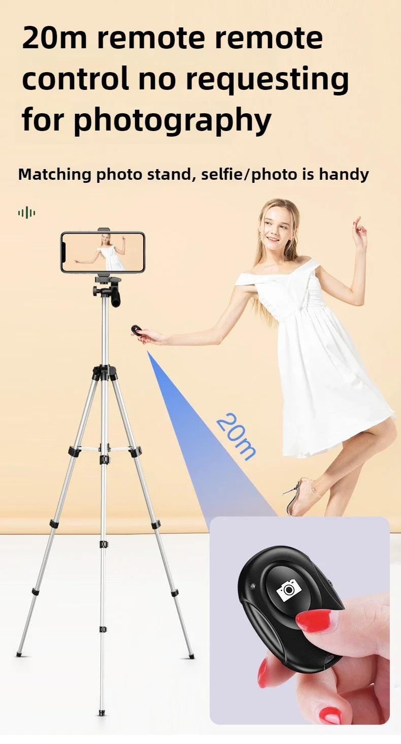 Self Timer Mini Camera Bluetooth-compatible Remote Controller Photo Shutter Release Button Phone Selfie For IOS/Android