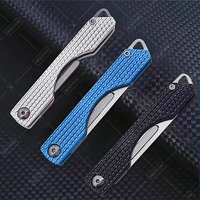 WXCOO Stainless Steel Folding Knife Multi-Function Pocket Knife Fruit Knife for Kitchen Cooking Cutter Tools Replaceable blades