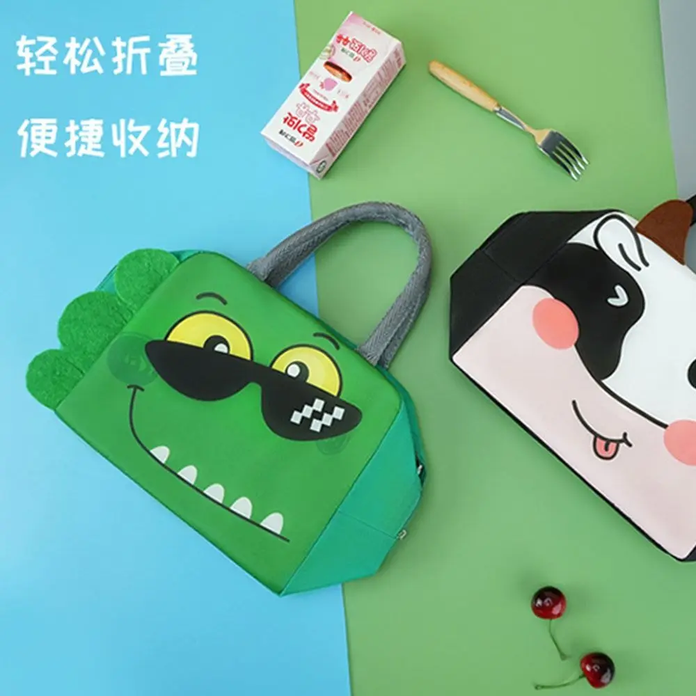 حقيبة غداء مجسمة كرتونية محمولة ، قماش أكسفورد ، صندوق حراري ، أكياس طعام ، ملحقات صندوق الغداء