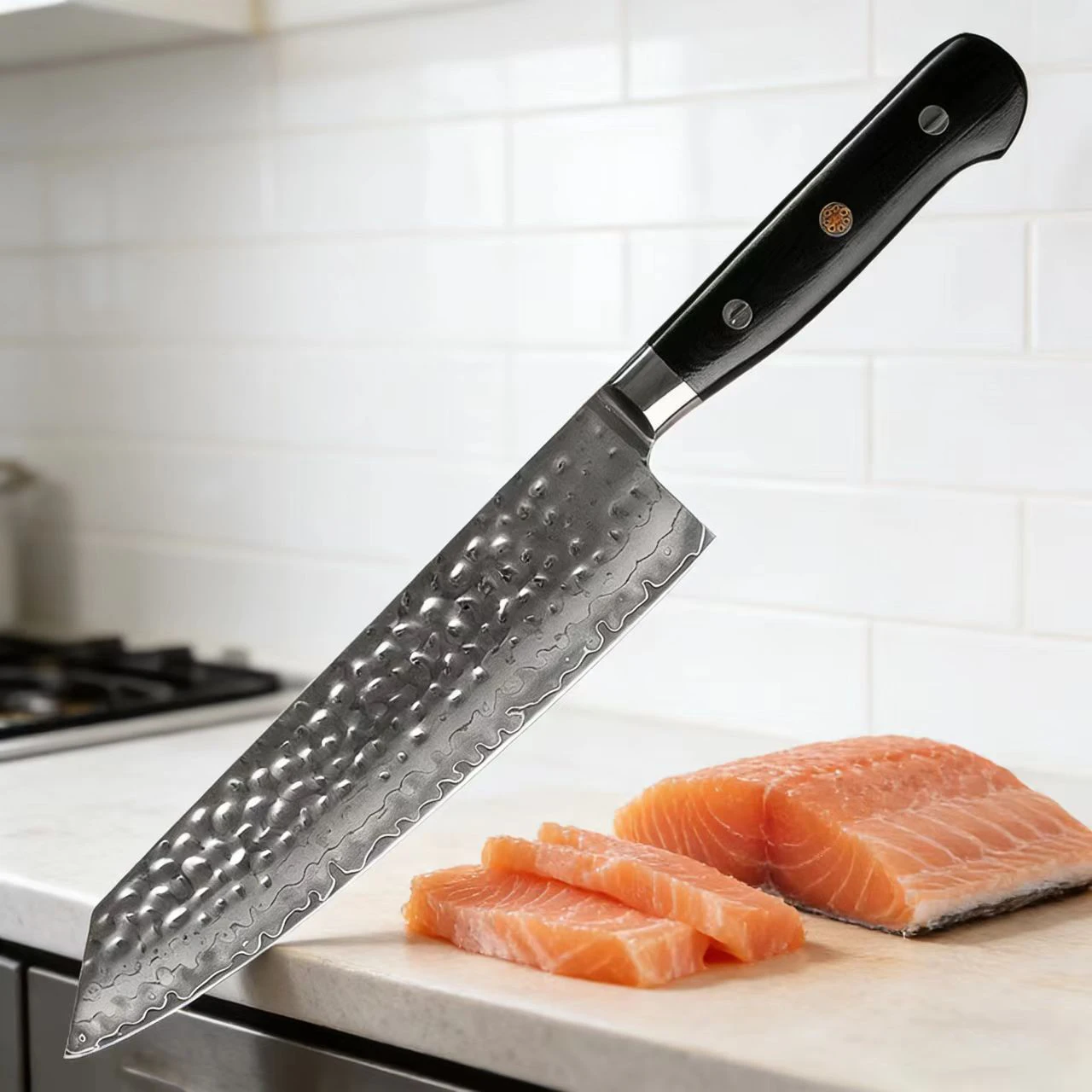 8.3 Inch Kiritsuke Knife 67-layers Damascus Steel VG-10 Blade G10 Handle Chef Cleaver Slicing Handmade Forged Kitchen Knives