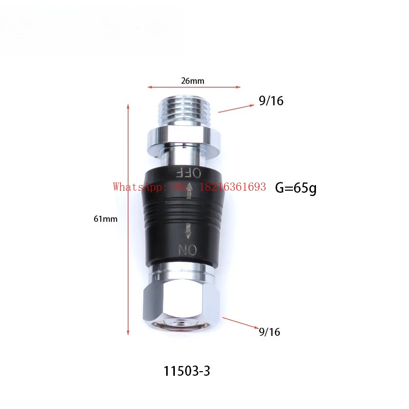 Push Valve Joint Submersible Regulator 9/16 Medium Pressure Pipe Anode and Cathode Gear BCD Low Pressure Quick Interface