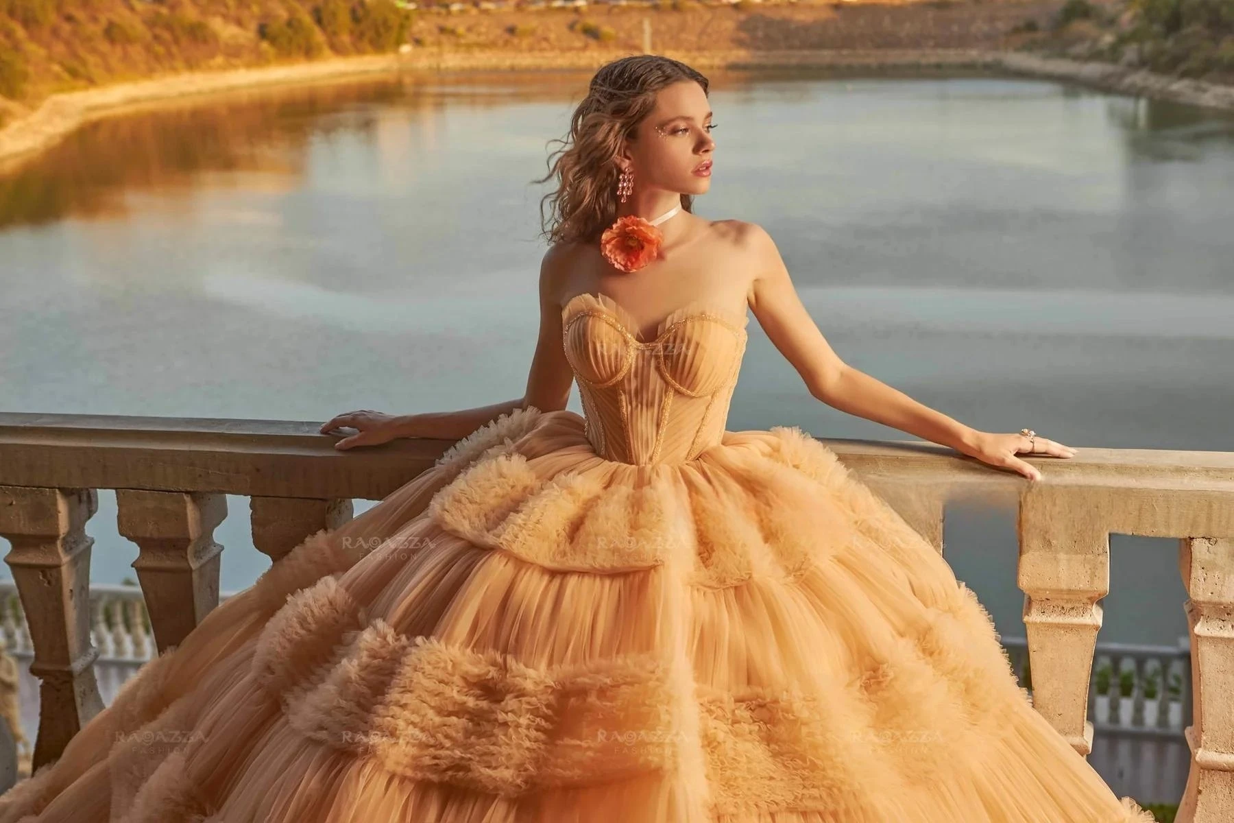 فساتين أميرة الشمبانيا Quinceanera ، ثوب حفلة ، الكشكشة تول ، الحلو 16 فساتين ، 15 عاما ، ثوب الكرة المكسيكي