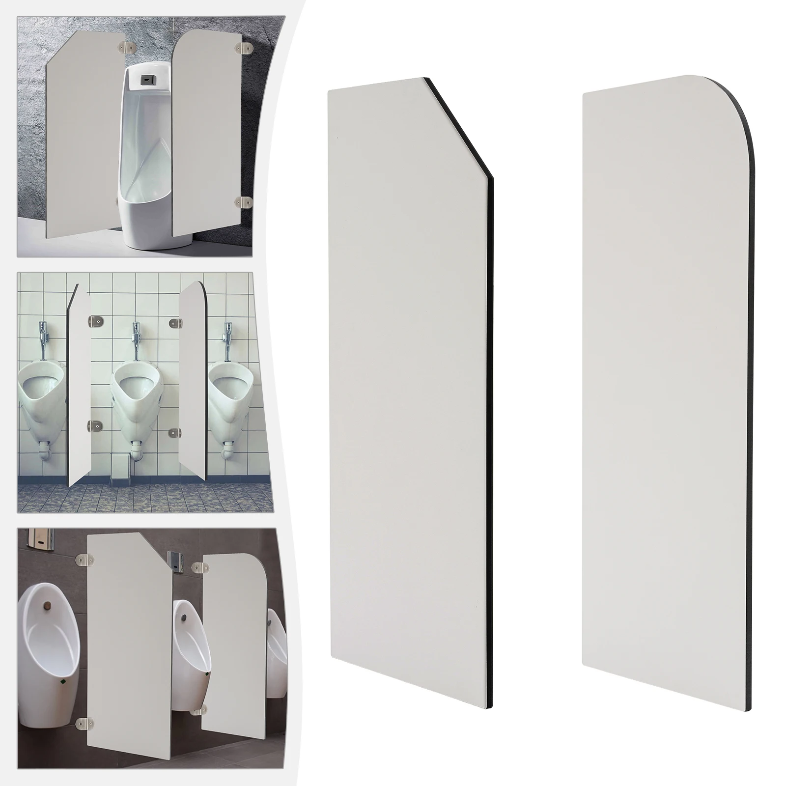 

Urinal Partition Baffle Wall-Mounted Men Urinal Partition Screen Toilet Divider Stainless Steel 40x90cm for Market Toilets