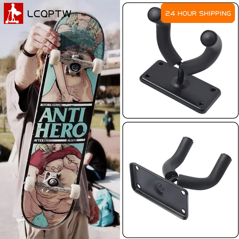 Durable Wall Mount Skateboard Deck Display Wall Mount Horizontal Hanger Rack Stable and Sturdy Longboard Storage Display Rack