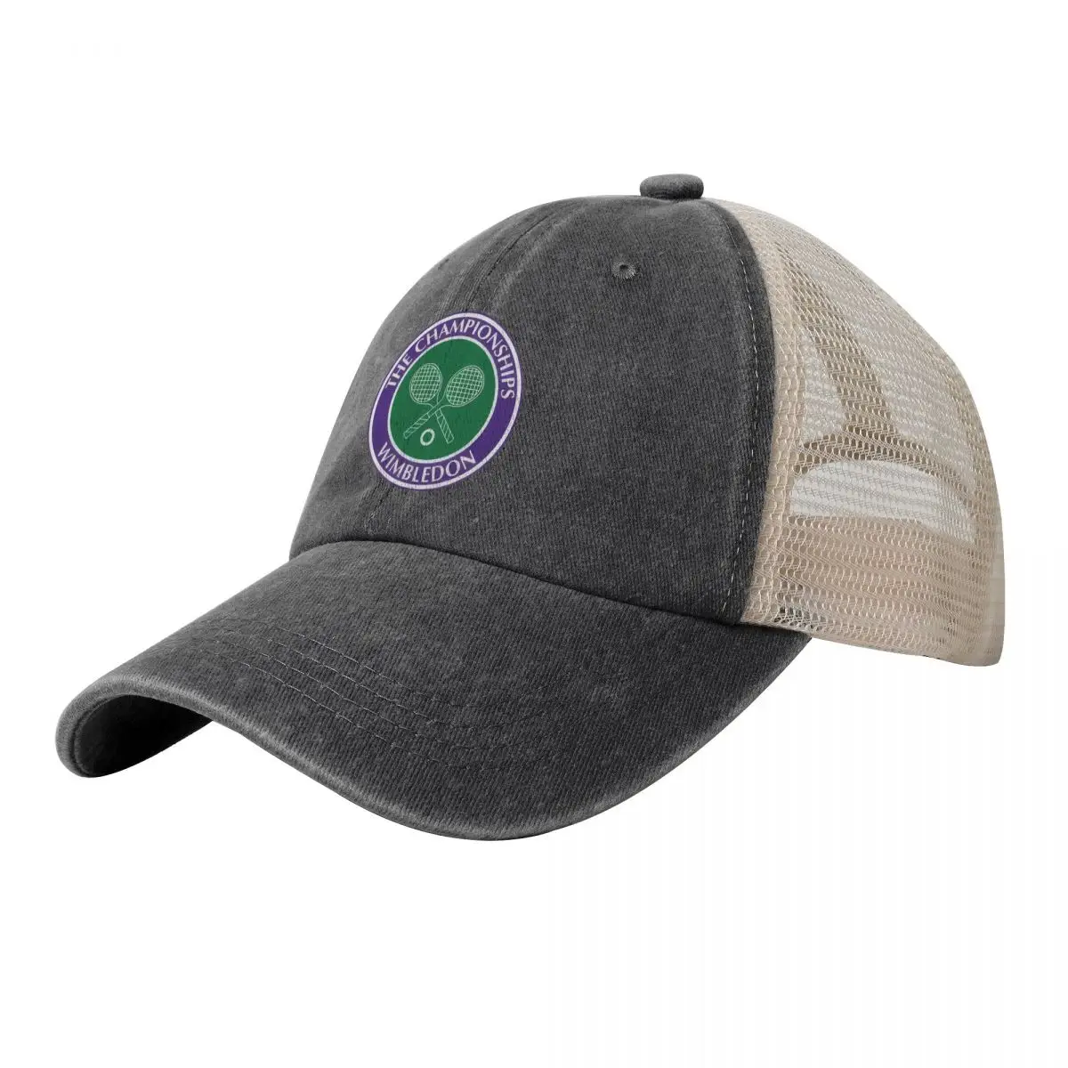 Fashion Unisex Wimbledon Camping Logo Cowboy Mesh Baseball Cap