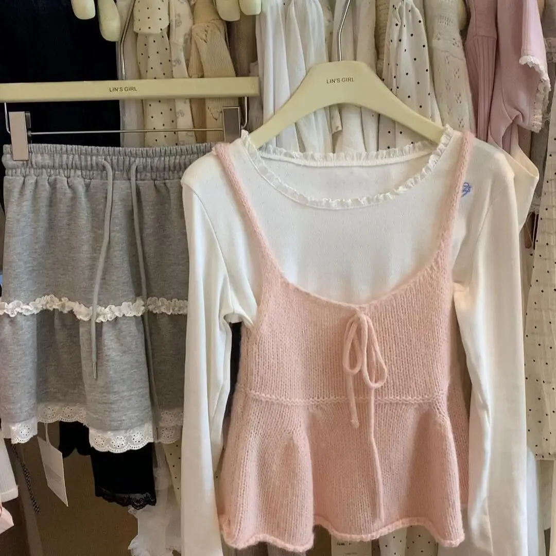 

Корейский стильный модный вязаный жилет с узором-узлом, женский, весенний, новый, универсальный, с декоративным элементом на плече, трикотаж