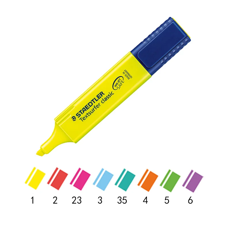 Imagem -03 - Highlighters Drawing Pen Marcador para Estudante Material Escolar e de Escritório Papelaria Kawaii Bonito Artigos de Arte Cores