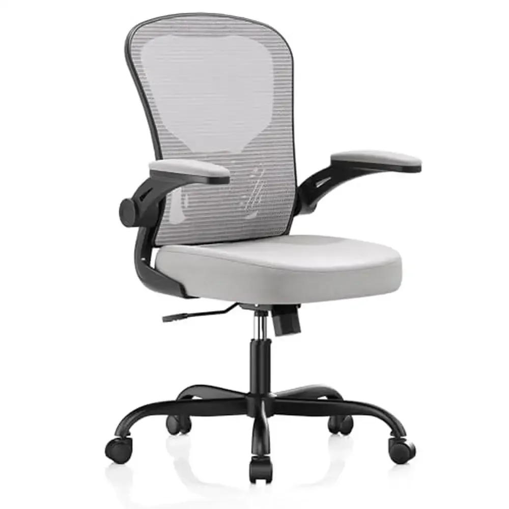 Ergonomic High Back Mesh Office Chair 330LBS Capacity Adjustable Executive Desk Computer Chair with Flip-up Armrests Ideal Home