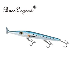 BassLegend Saltwater Topwater Needle Fish Popper Pencil Sea Bass Lure 150mm 20g 150F