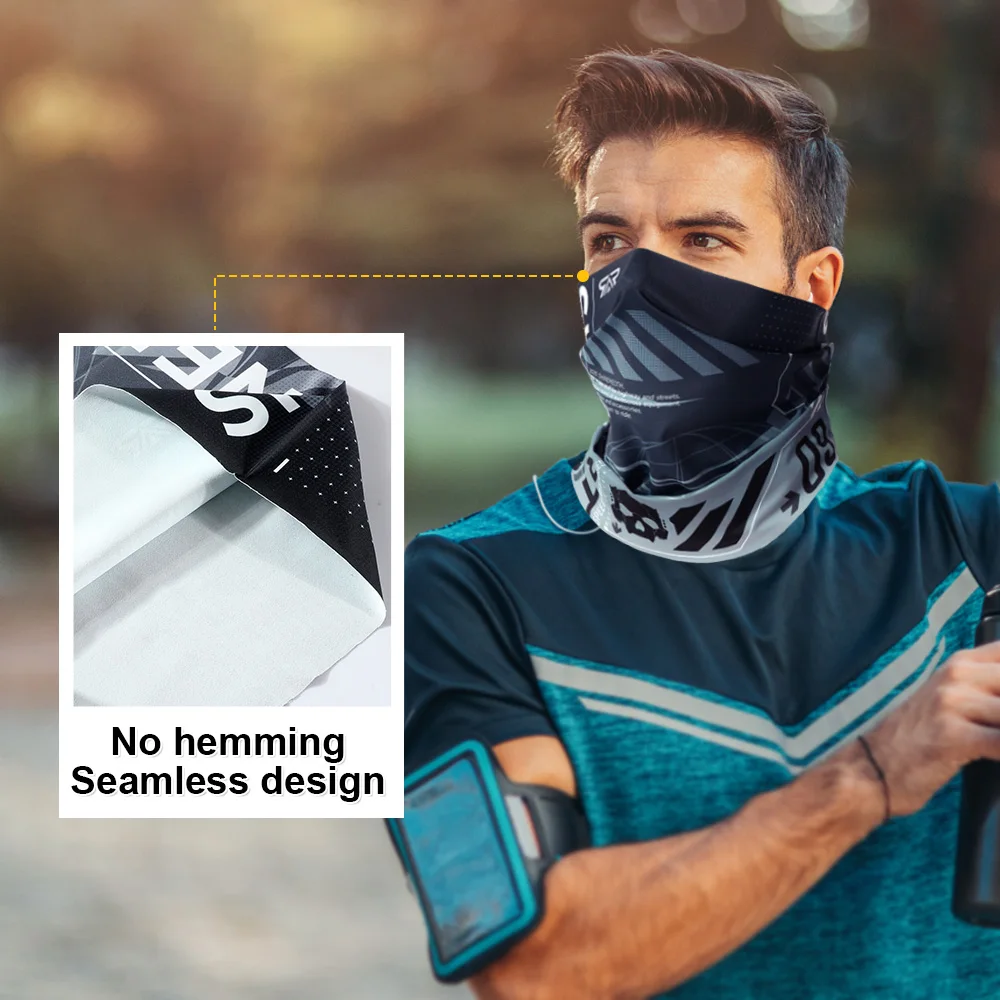 Outdoor Sports Summer UV Protection Bandana Running Face Neck Gaiter Cover Hiking Hunting Cycling Breathable Elastic Scarf  Men