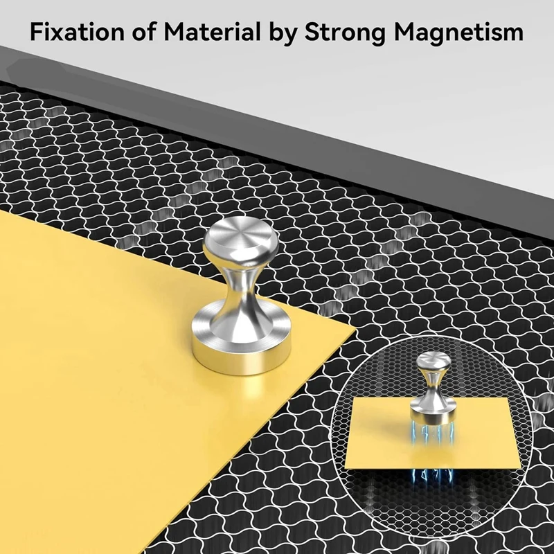 4 PCS Honeycomb Material Pin Magnetic Module For Honeycomb Panels, 45X35mm Metal Adapted To Laser Cutter/Laser Engraving Machine