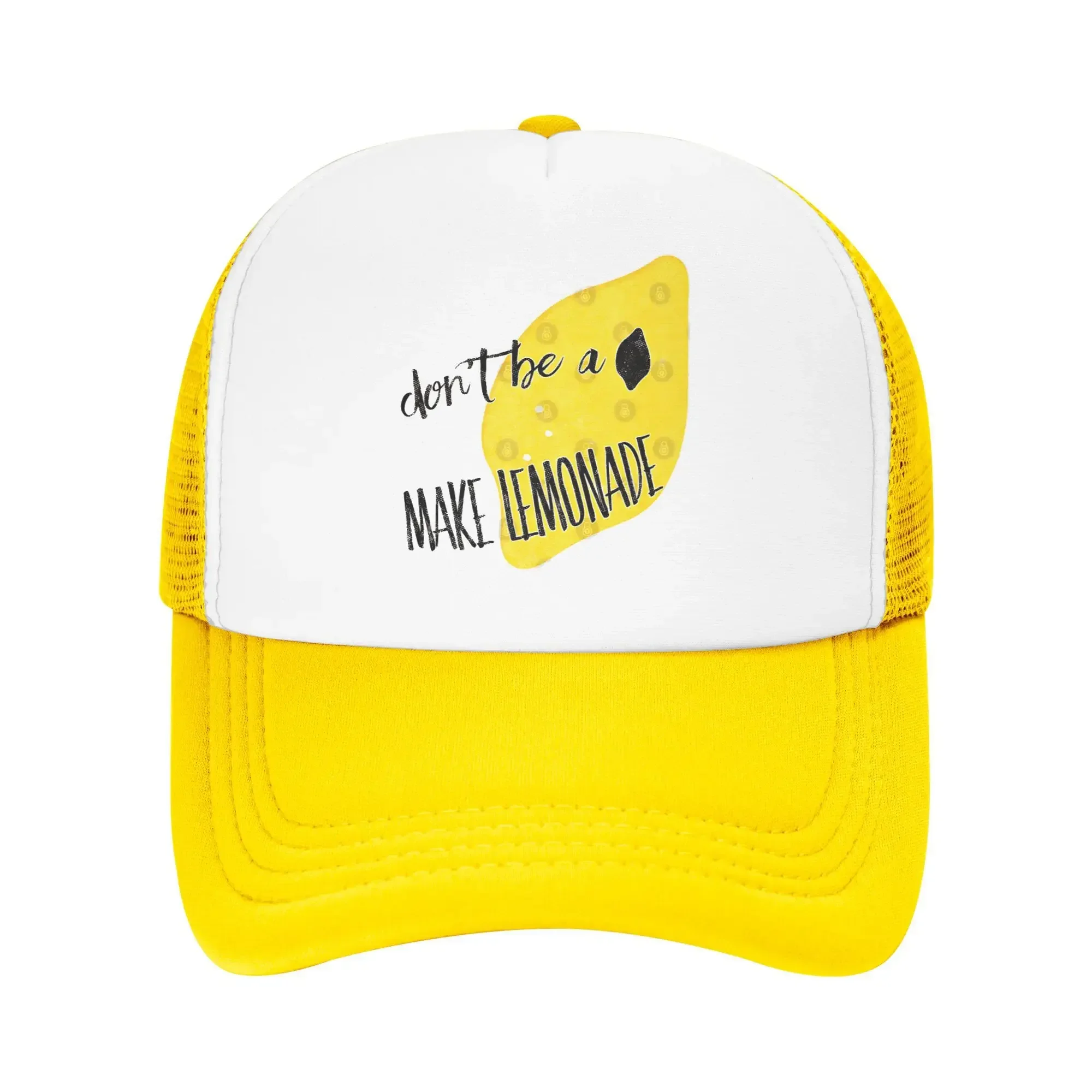 Don't Be A Lemon Mesh Foam Trucker Hat Leisure Summer Outdoor Mesh-back Sun Caps Adjustbale For Casual Wear