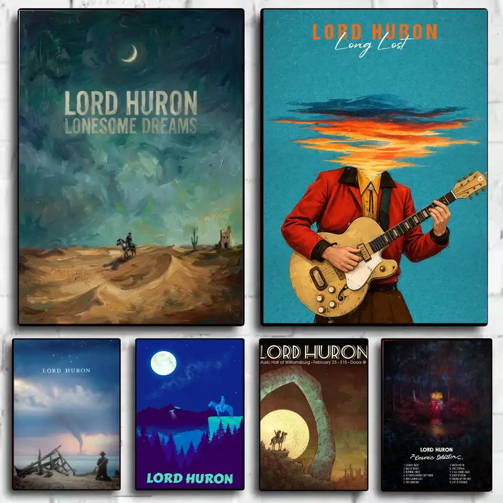 Band L-Lord Huron Poster Modern  Wall Art Aesthetic Minimalist Bedroom Decor Cafe Home Gift