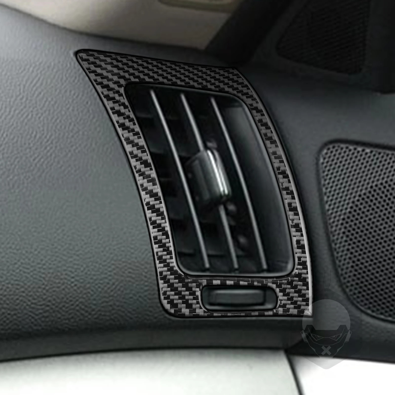 ألياف الكربون الحقيقية اكسسوارات السيارات لوحة القيادة غطاء فتحة التهوية ملصق لينة لإنفينيتي G35 07-08 G37 08-13 G25 11-12 Q60 14-15 #3