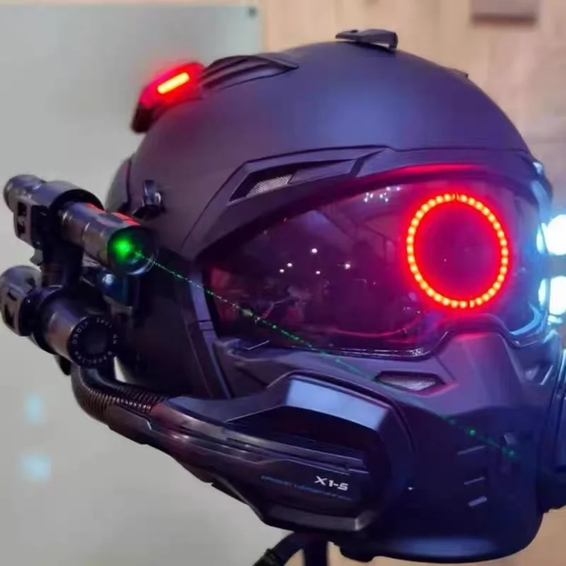 Casque multifonctionnel Kylin Cyberpunk, masque d'arts martiaux robot, casque de créature extraterrestre de science-fiction pour cosplay