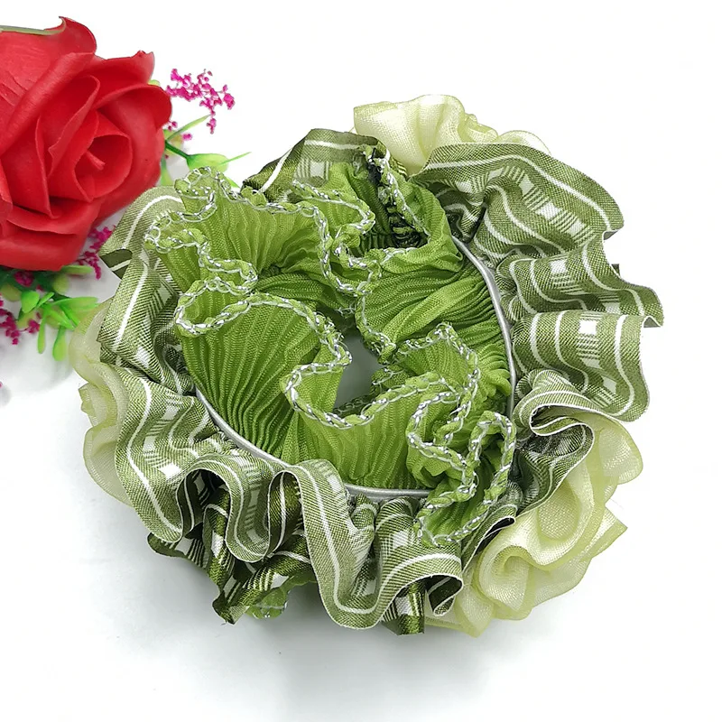 

Кружевная лента для волос в Корейском стиле, блестящий бант, Модный женский головной убор, цветочный орнамент на запястье, оптовая продажа