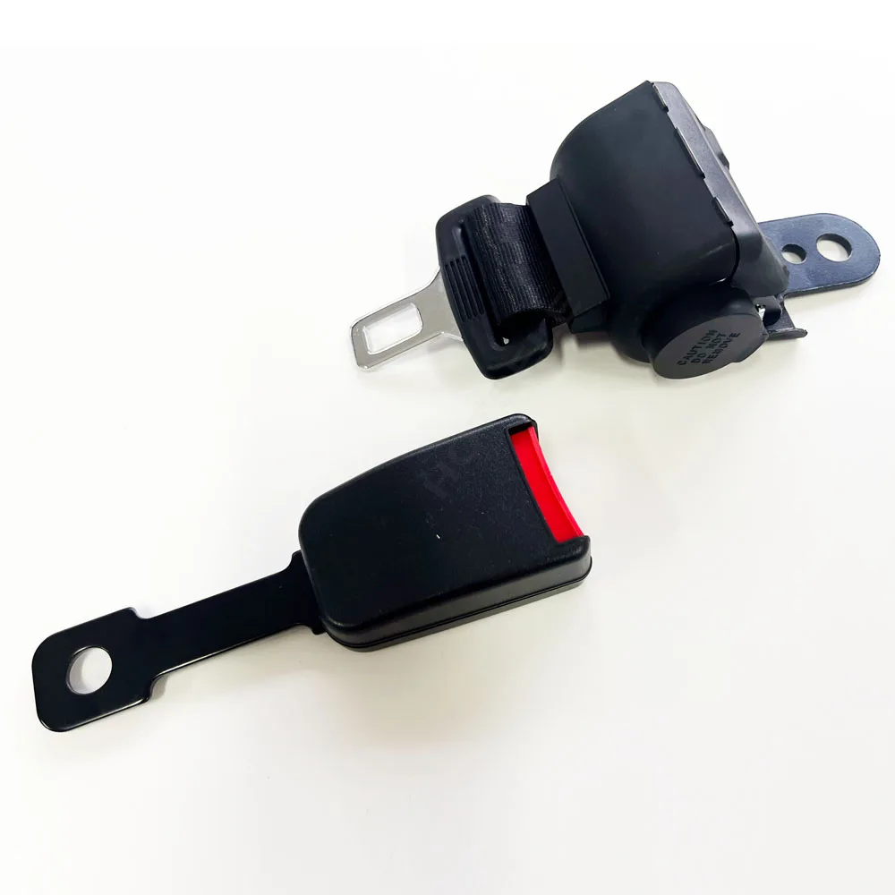 

Adjustable Retractable Seat Safety Belt 2 PointUniversal for Car Auto Bus Seat Black Safety Belt
