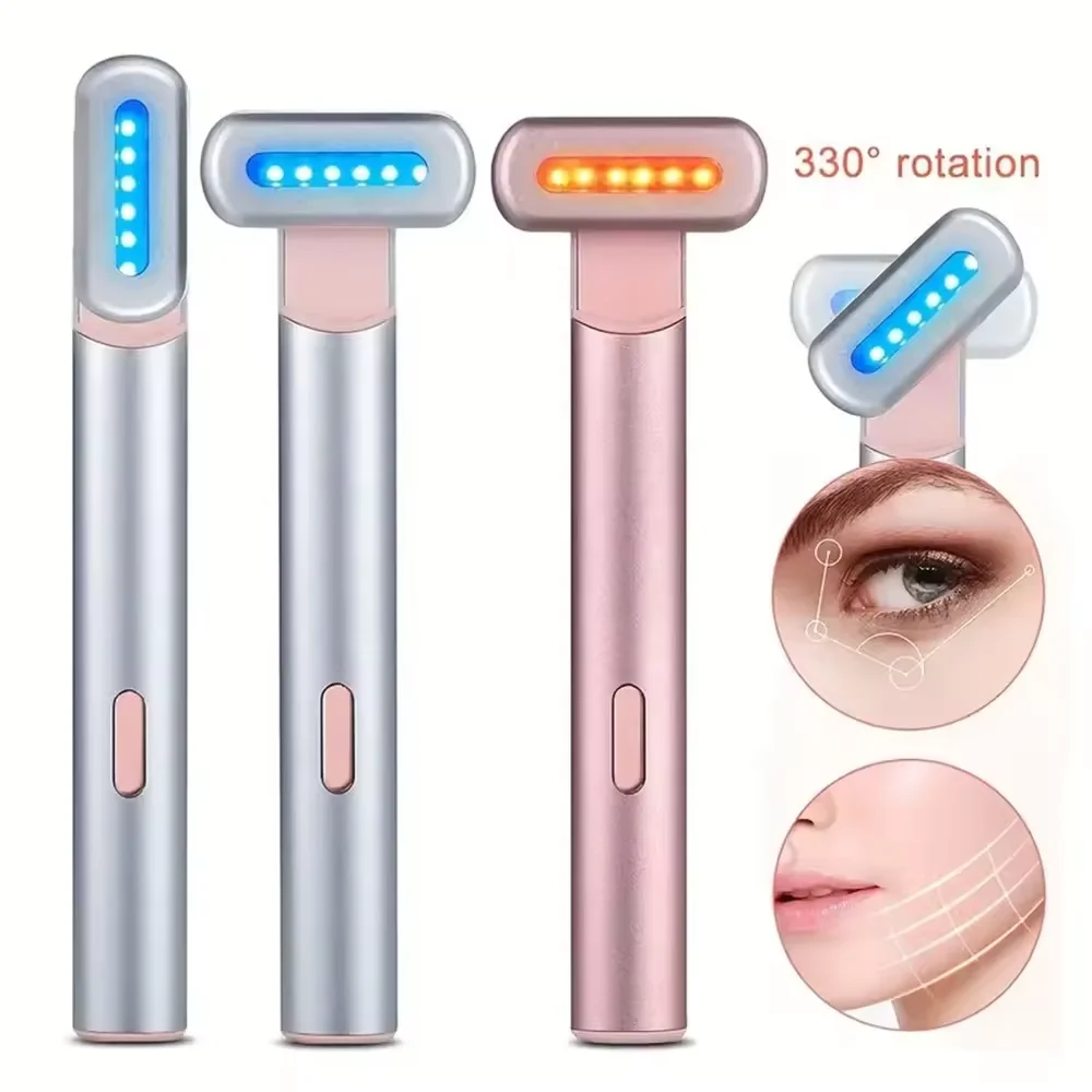 EMS Microcurrent Face Lifting Device Red Light Facial Wand Eye Neck Massager Skin Tightening Anti Wrinkle Skin Care Beauty Tool