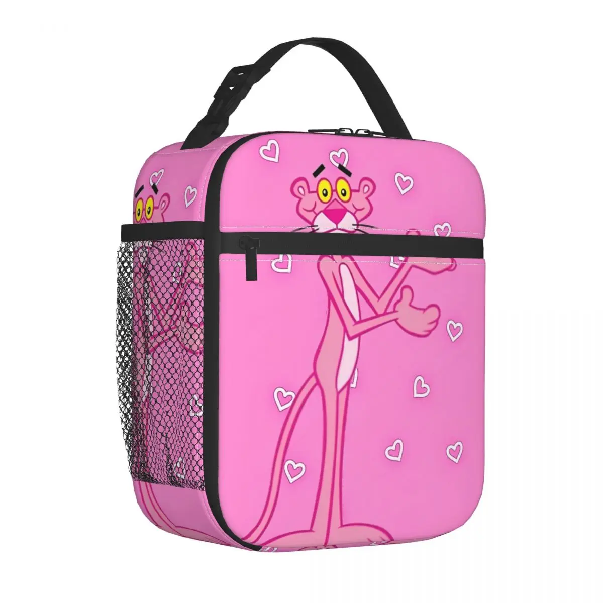 Pink Panther Cute Cartoon Insulated Lunch Bags Portable Reusable Thermal Bag Lunch Box Tote Office Picnic Food Storage Bags