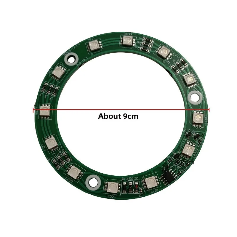 Arcade Fishing Rod Light Panel Round Ring Shape 7 Color LED Light Replacement Part for Deep Sea Party Game