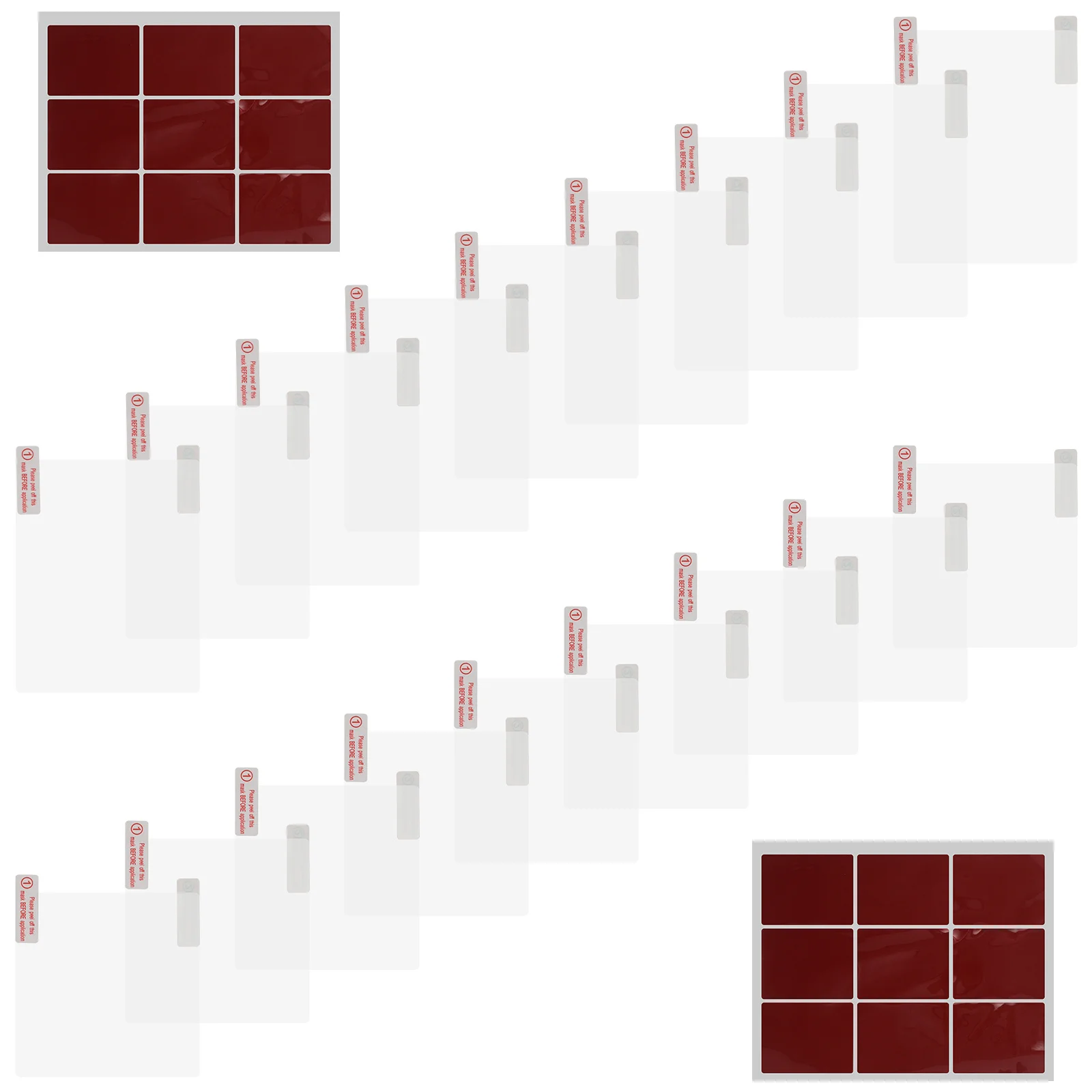 

1 set Electrostatic Sticker 3.1" 3.9"X3.1" Clear Thick Film For Dash Cam Heat Resistant Windshield Static Cling Car Protective