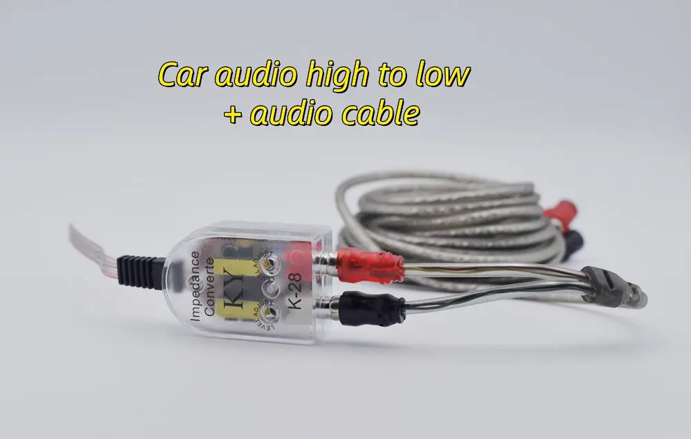 Convertidor Universal de alta a baja impedancia para coche, altavoz de coche a línea RCA, convertidor de subwoofer, accesorio de salida de filtro de Audio bajo, 12V