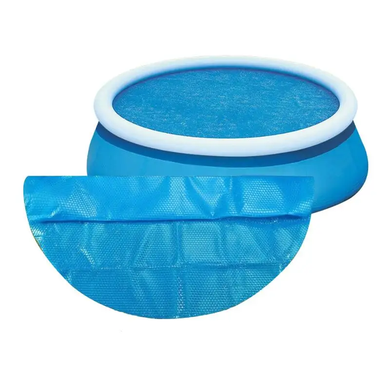 Cubierta de piscina a prueba de polvo, lona redonda azul duradera para jardín familiar, accesorios para piscina, novedad