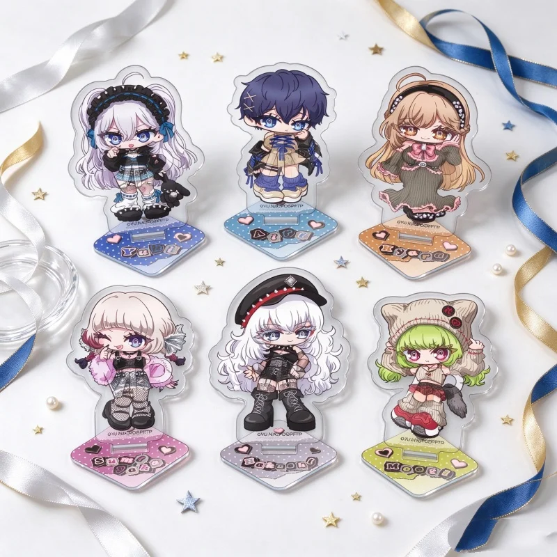 Acrylic Stand Figure Keychain Anime Playing Death Games to Put Food on the Table10CM Yuki,Hakushi,Airi,Beniya Exquisite Products