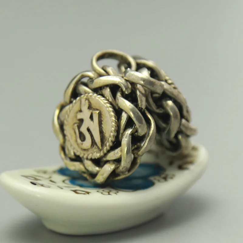 

Tibetan OM Mantras Amulets Pendant Vintage Bird Nest Prayer Box Pendants TGB071