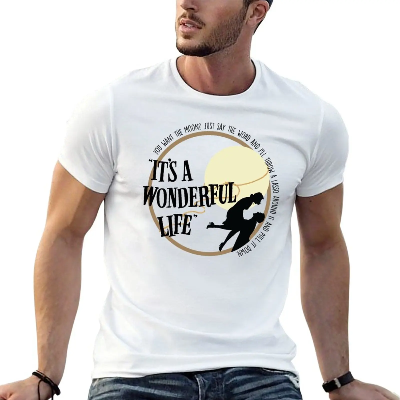 

It's a Wonderful Life Movie T-Shirt cotton t shirt pack t shirts cotton 100% funny t shirts dark humor T-shirt
