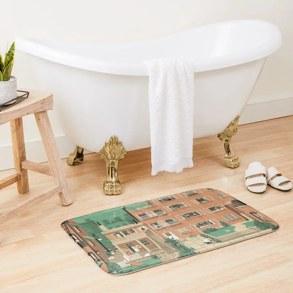 

Travel Posters - Hitchcock's Rear Window - Greenwitch Village New York Bath Mat Hallways Set Ofs In The Bathroom Mat