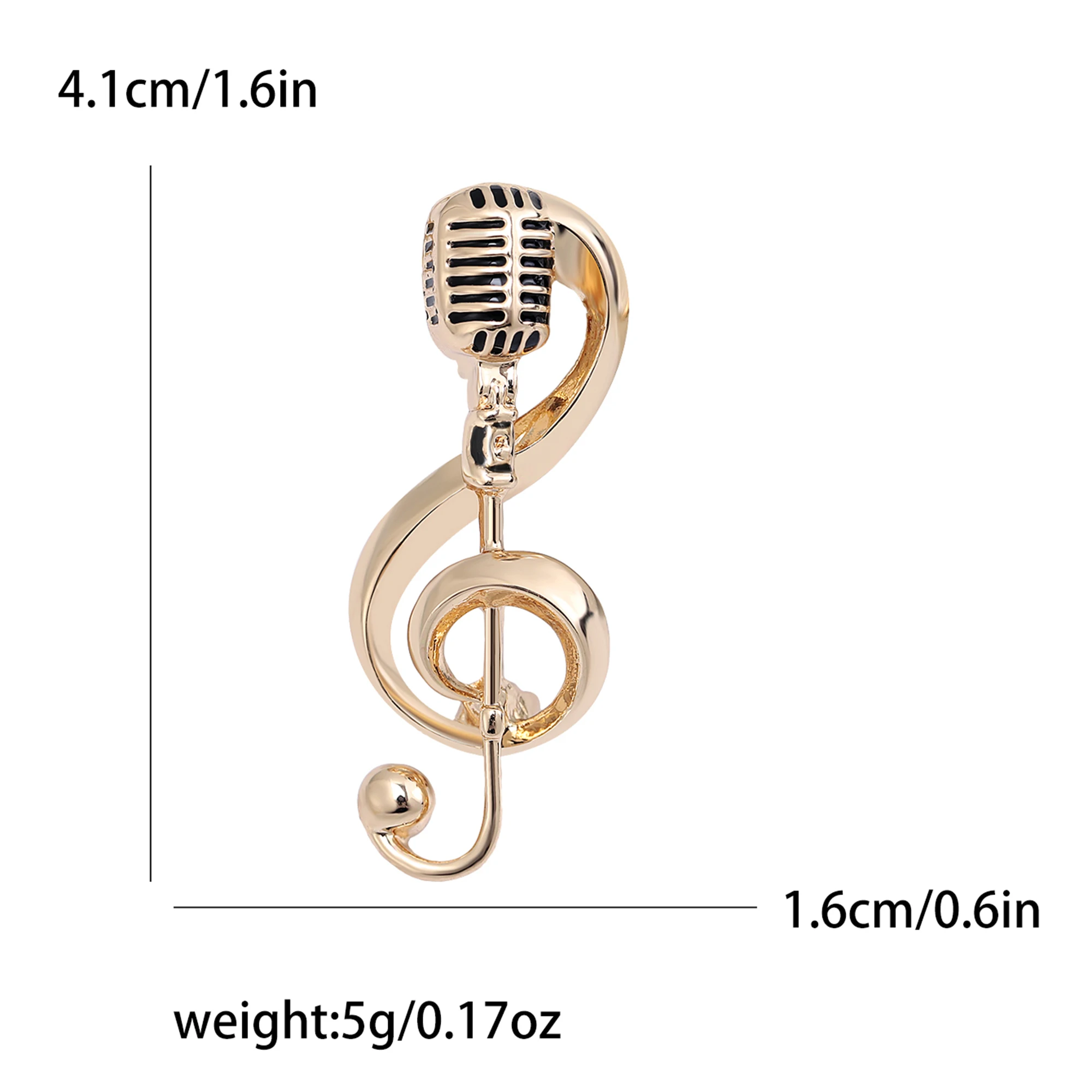 Beaut&Berry Trendy Enamel Music Note Brooches Unisex Party Casual Office Pins Accessories Gifts