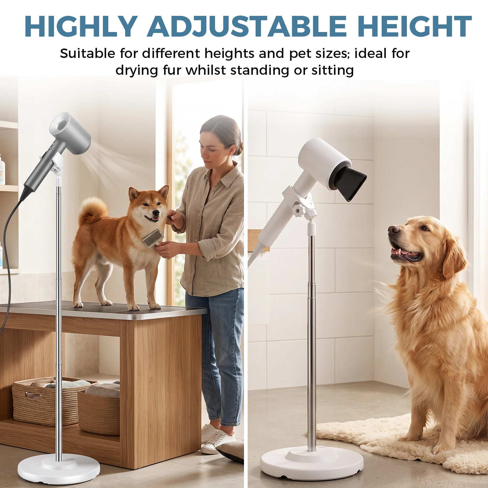 Напольная подставка для фена с – обзор и цена Hair Dryer Stand Hands Free Floor