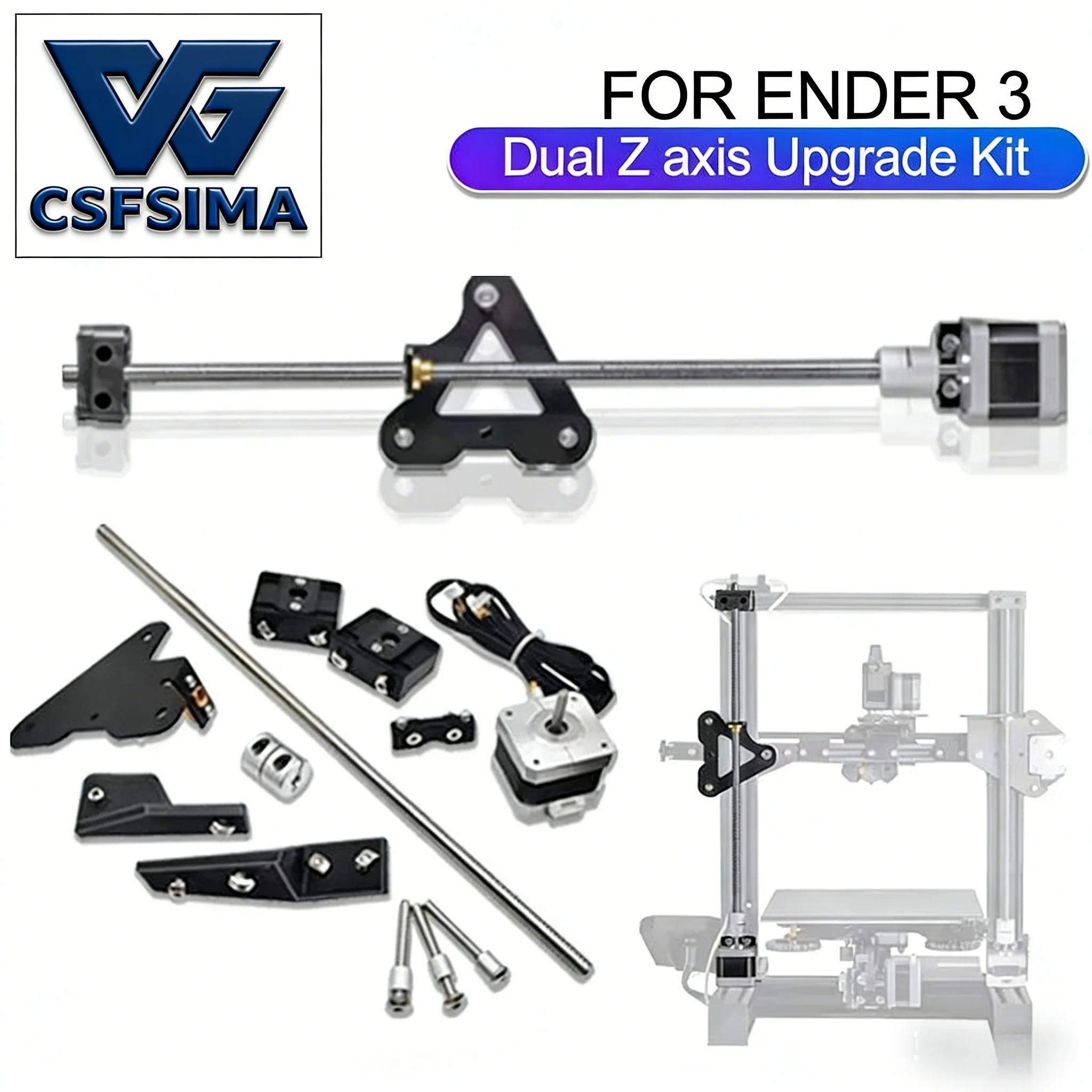 

3D Printer Upgrade Kit for Ender3 Double Z-Screw Hot End Kit with Motor - DIY Upgrade Kit