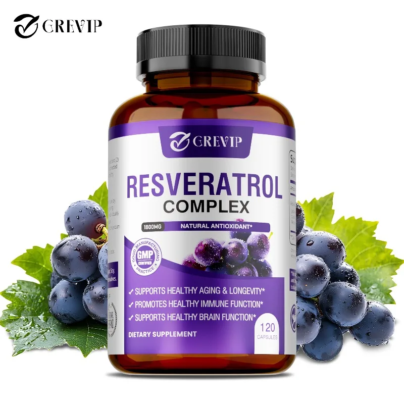 Resveratrol Complex - Calm Mood, Improves Brain Function, Promote Cell Energy Metabolism, Enhances Cognitive Abilities