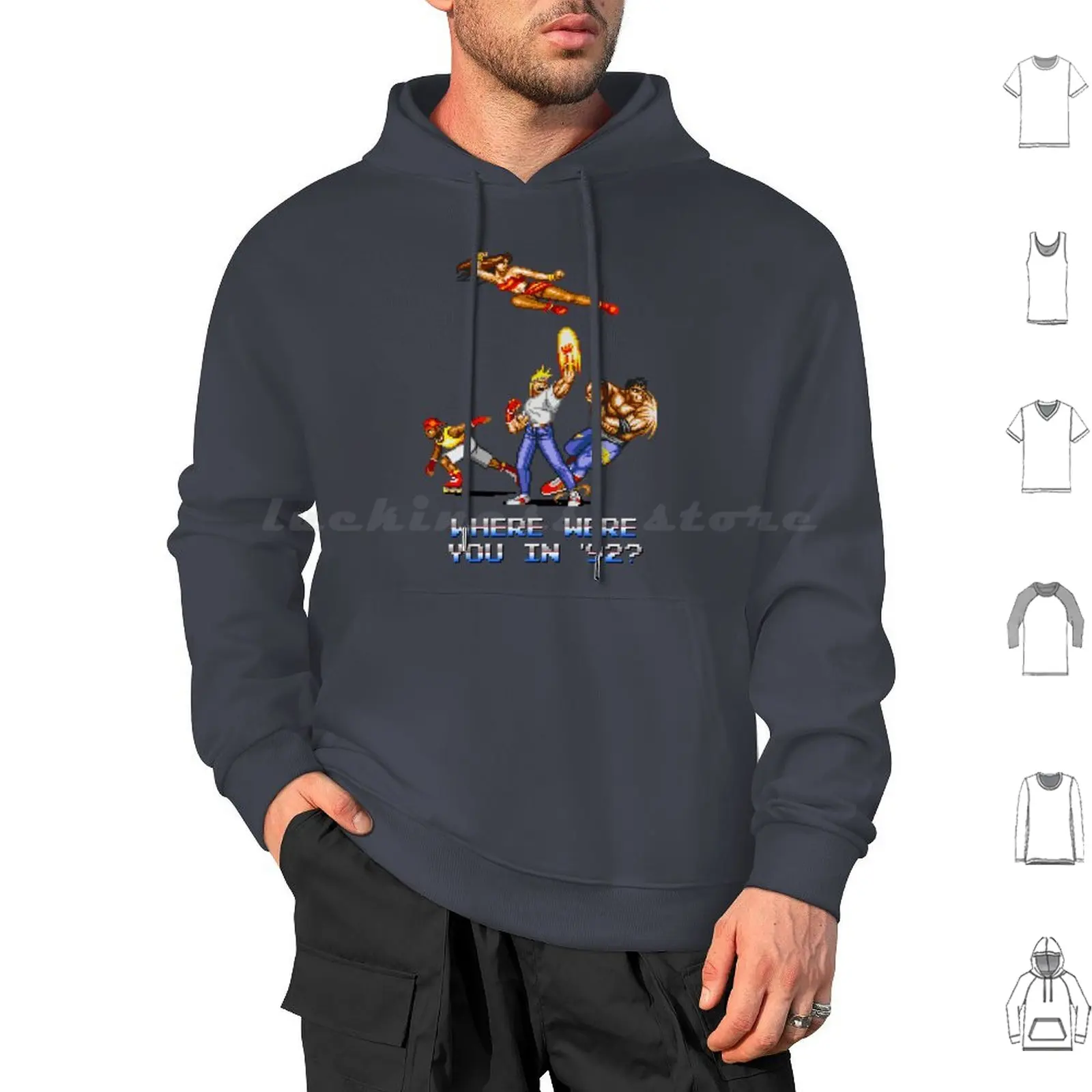 Rage In 1992 Regalo perfecto Sudadera con capucha de algodón de manga larga Streets Of Rage Retro Geek Zomby Sprite Pixel 90s Blaze Streets Of
