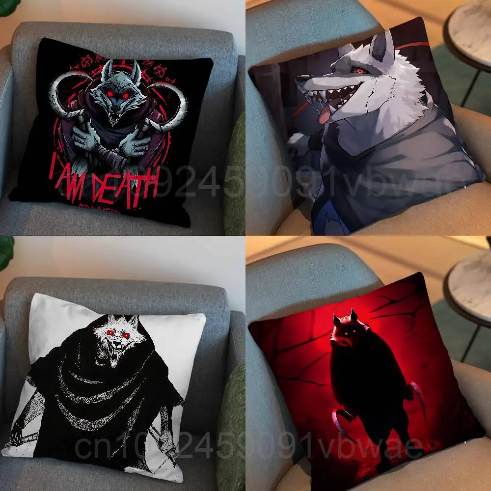 

Death The Big Bad Wolf Puss in Boots Cushion Cover Suitable For Sofa Car Bedroom Office Cushions Decorative Pillow Case