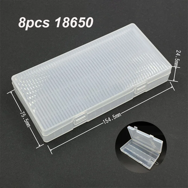 1PC Battery Storage Box Hard Case Holder For 1/2/4/8/10 Slots 18650 Rechargeable Battery Power Bank Plastic Cases view 6