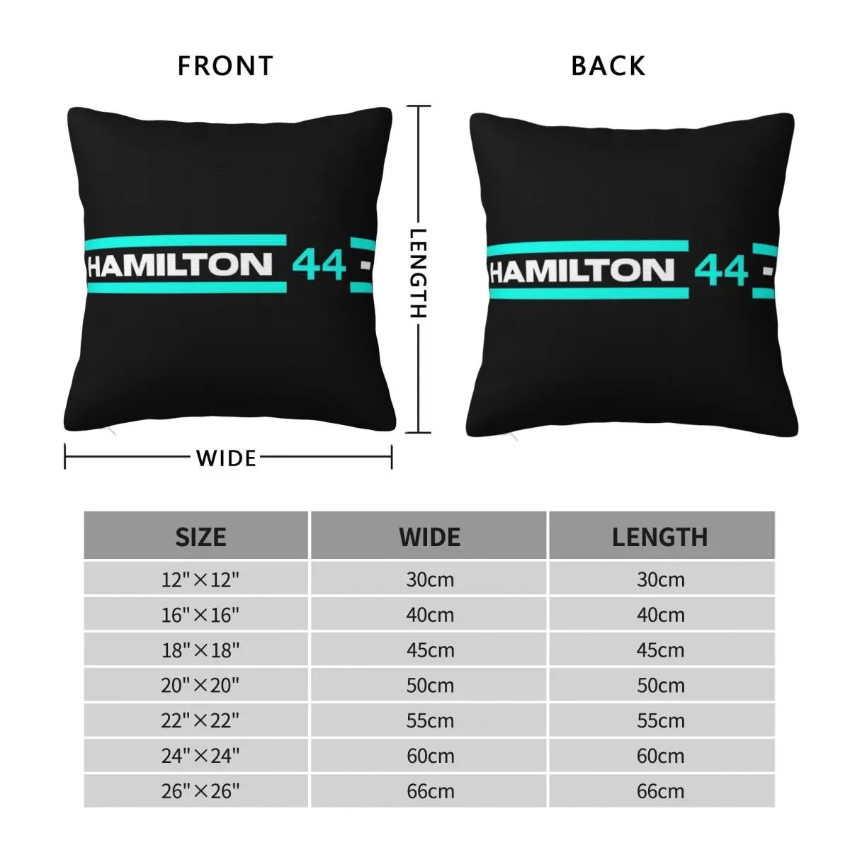 Lewis Hamilton Square Pillowcase Pillow Cover Cushion Decor Comfort Throw Pillow for Home Sofa