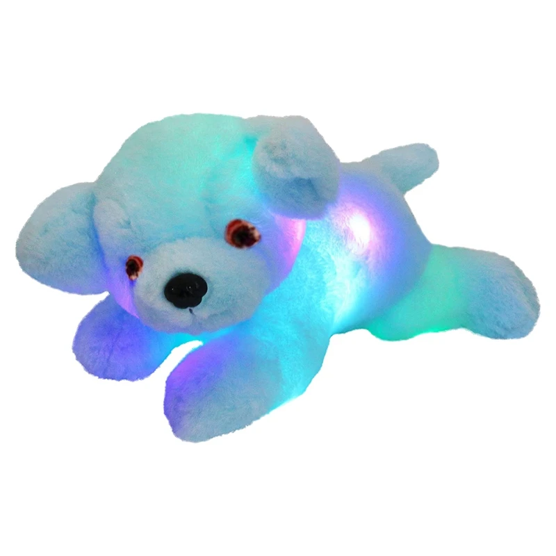 Perro de peluche iluminado, cachorro de peluche iluminado, almohada suave, los mejores regalos de cumpleaños para niños pequeños y niños