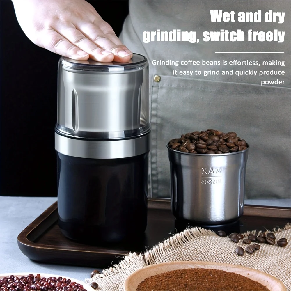

Electric Kitchen Grain Grinder with European Standard Plugstainless Steel Cup Is Suitable for Grinding Soft and Hard Ingredients