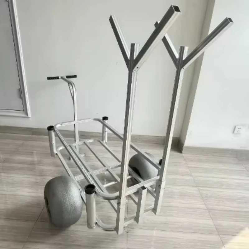 Aluminum beach car trolley carriage balloon wheel beach car fishing cart