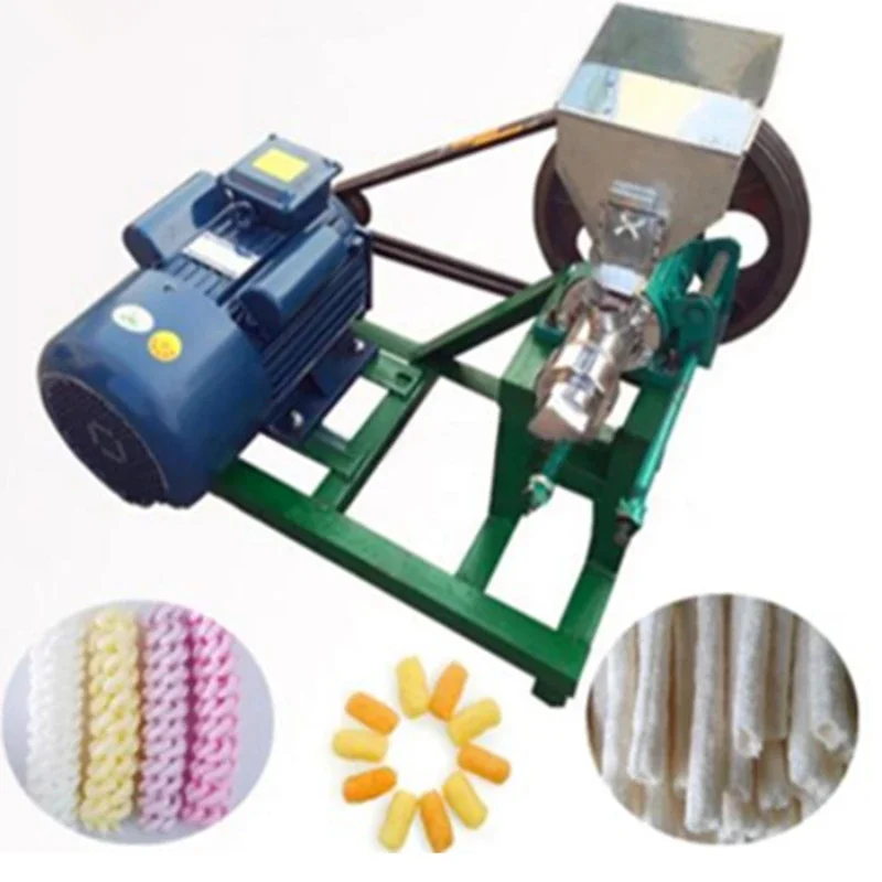 Shapes set puff corn snack making machine electrical Corn Pops Snacks Food small rice extruder machine pop corn puffs machine